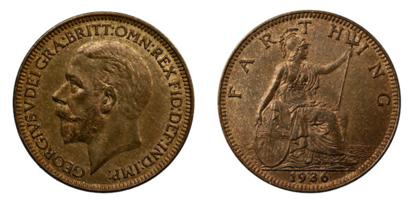 Great britain 1936 farthing uncirculated