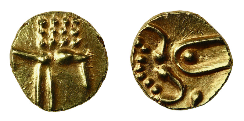Travancore gold fanam coin 1881
