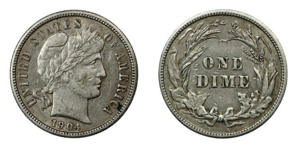 Barber dime 1904 vf20
