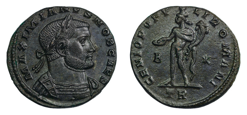 Galerius follis trier excellent hih grade follis coin
