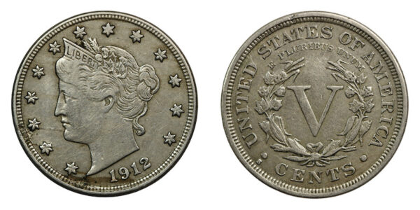 Liberty nickel 1912 very fine 30 grade