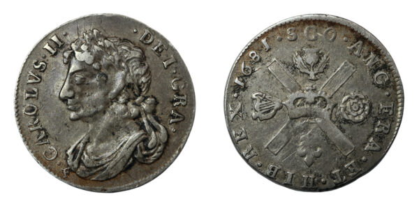 Scottish charles second sixteenth dollar 1681