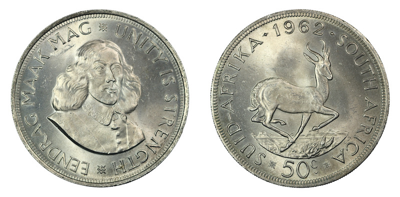 South africa fifty cents 1962