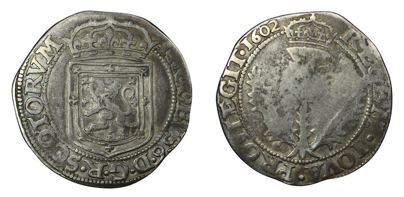 Scottish james fourth thistle merk 1602