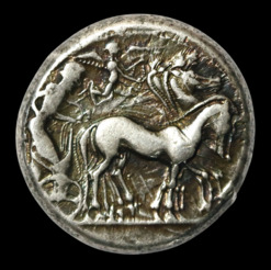 Artistic Ancient Greek coins from sicily
