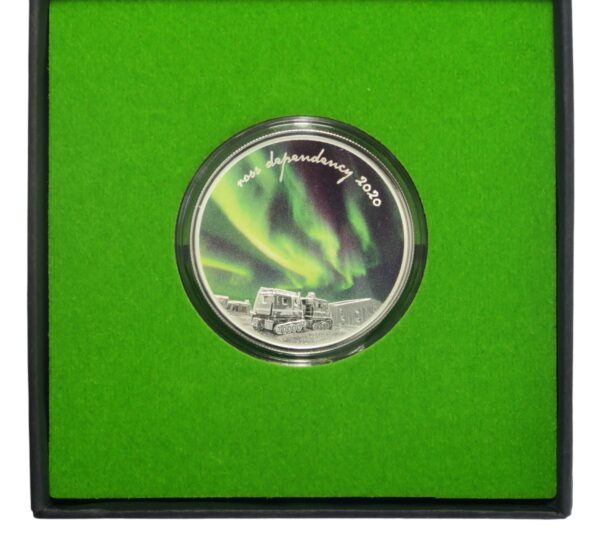New zealand logo of antarctica silver medallion