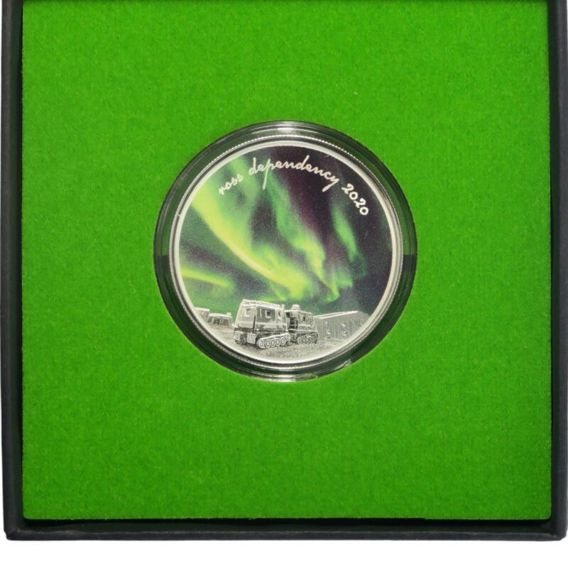 New zealand logo of antarctica silver medallion