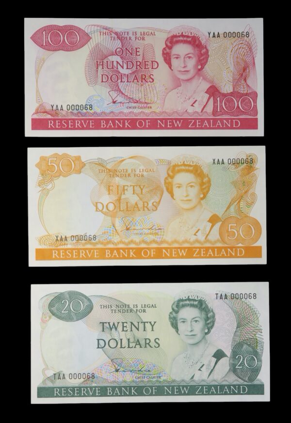 New zealand paper banknotes uncirculated