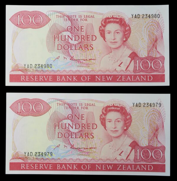 New zealand last prefix one hundred dollar notes