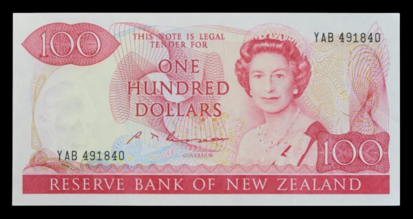New zealand 100 dollars first prefix