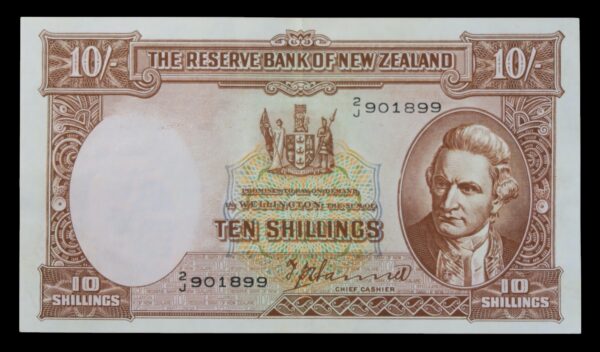 New zealand ten shillings 1940 to 1955