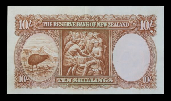 Ten shilling banknotes signing of the treaty of waitangi