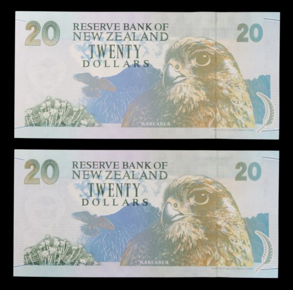 New zealand 20 dollars blue back banknotes