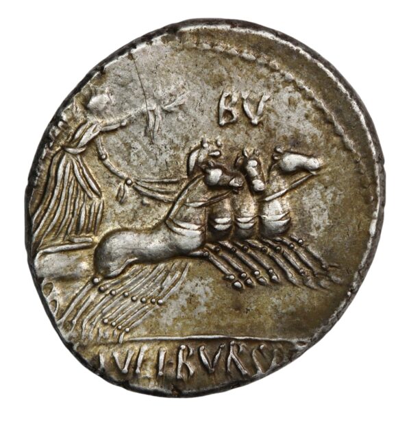 L julius bursio silver denarius 85 bc