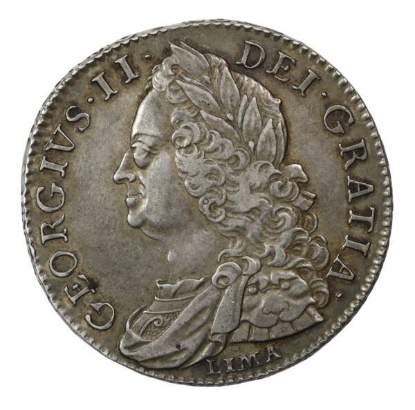 George the second milled halfcrown 1746 lima
