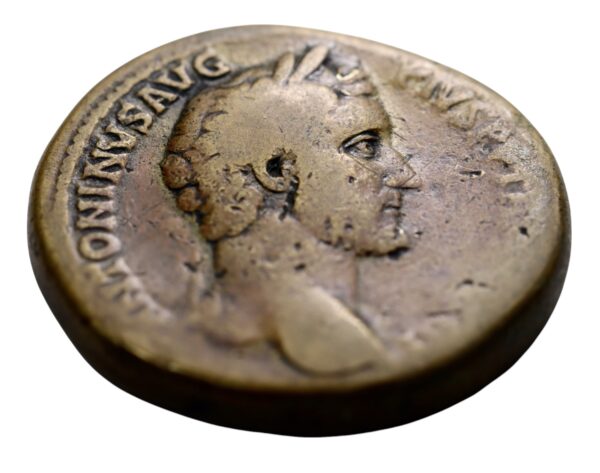 Large bronze sestertius coins of the Roman Empire