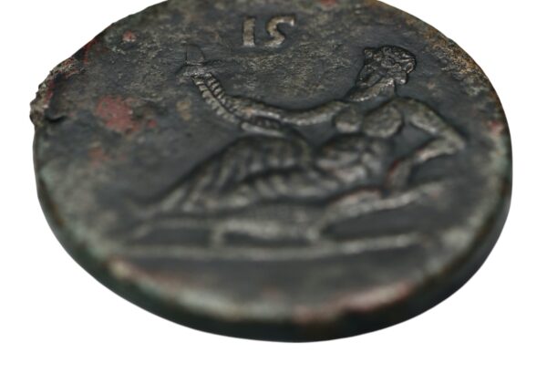 Roman drachm nilus egyptian crocodile coin