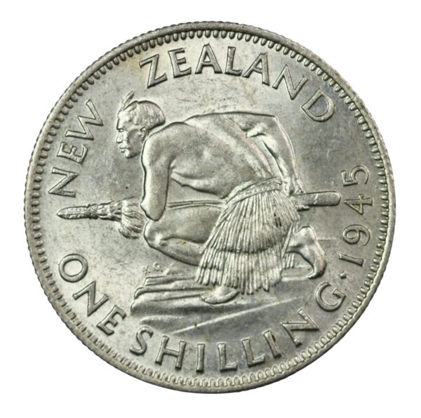 Maori crouched warrior shilling 1945