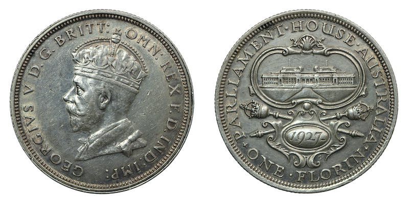 Australia commemorative florin 1927