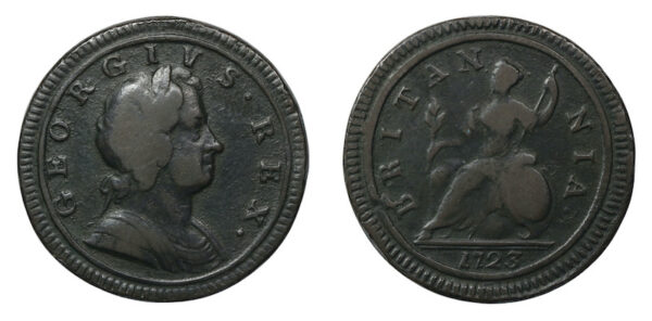 George the first 1723 halfpenny