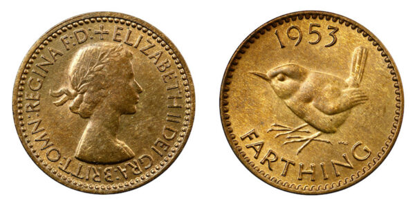 1953 farthing of Great Britain