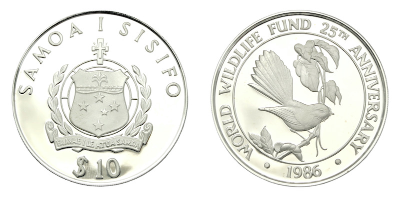World wildlife fund silver coins