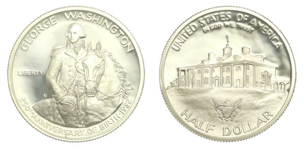 United states silver 1982 half dollar