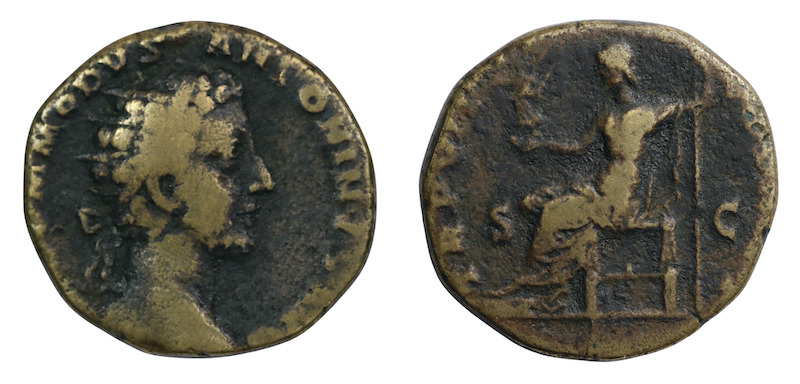 Commodus as coin ad 177 to 192