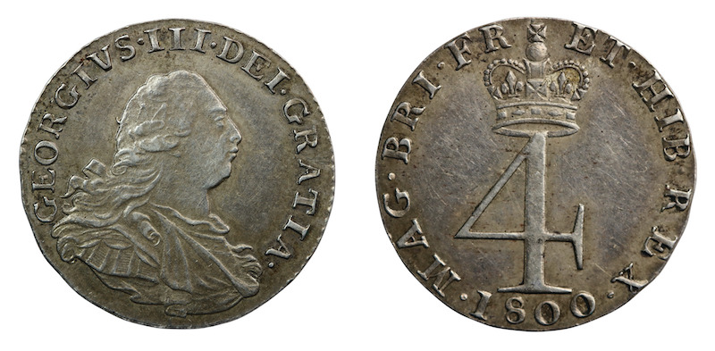 George third maundy fourpence 1800