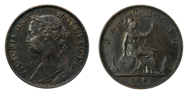 Victoria farthing 1881h