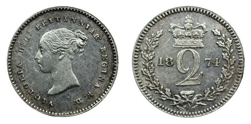Maundy twopence 1874
