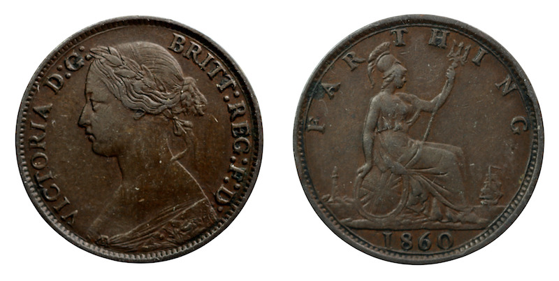 Victoria 1860 farthing