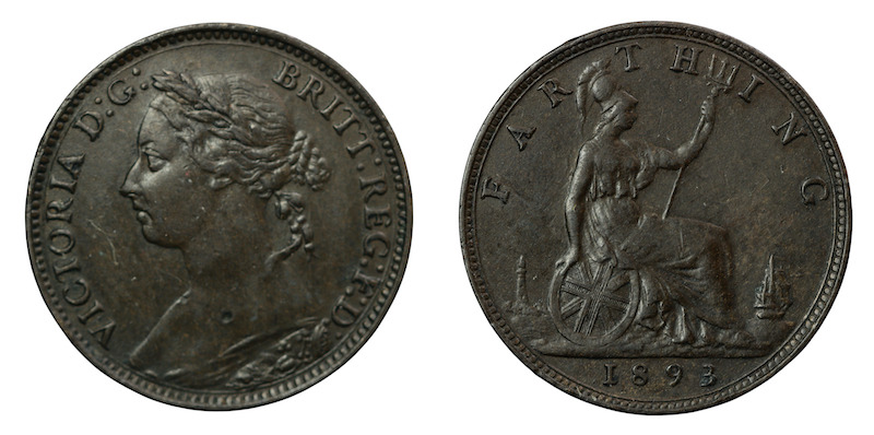 1993 british bronze farthing