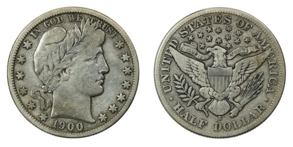 United states silver half dollar 1900s