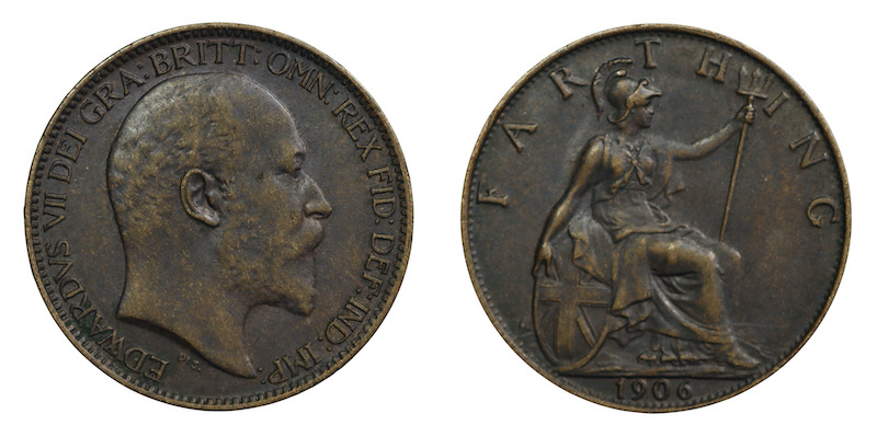 Edward seventh farthing 1906