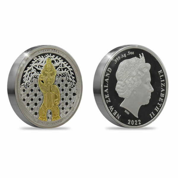 New zealand maori myths proof silver coin