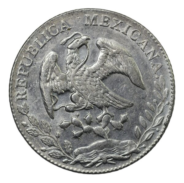 Mexico eight reals 1877 silver coin
