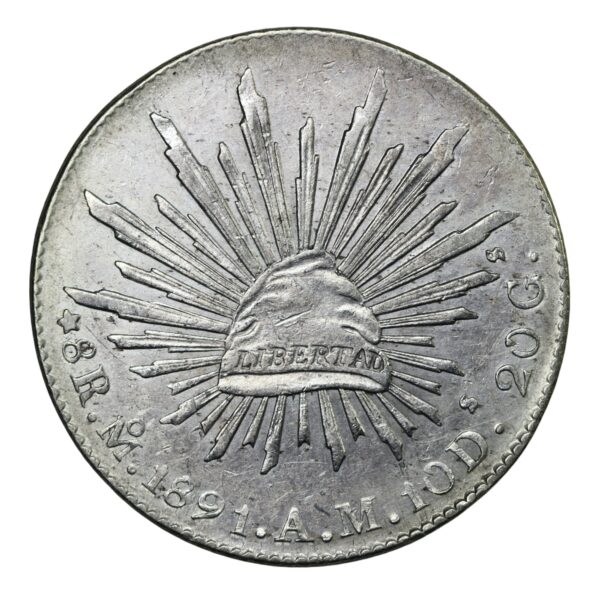 Mexico libertad 8 reals 1891