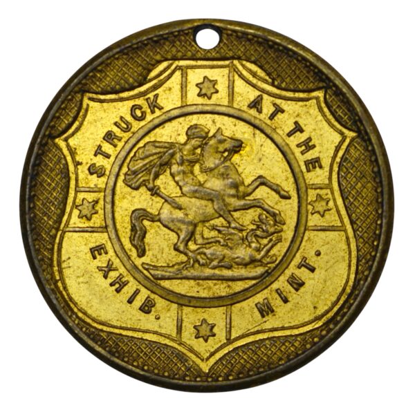 New zealand colonial era gilt medlet