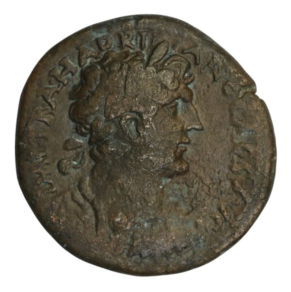 Judaea Caesarea ae bronze coin struck for hadrian