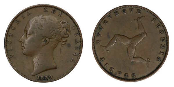 Isle of man farthing 1839