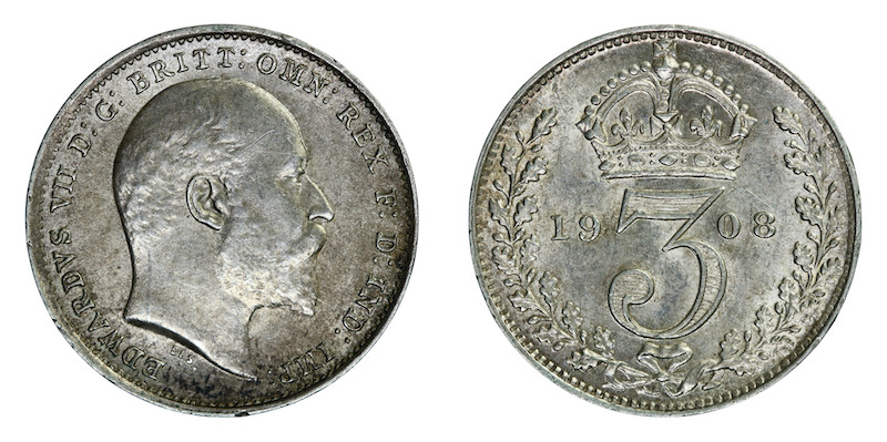 edward threepence 1908