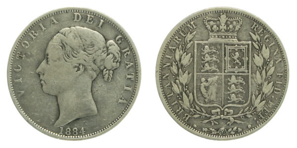 Queen victoria 1884 halfcrown