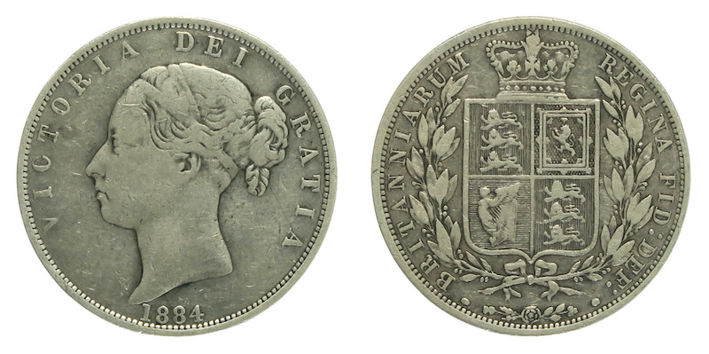 Queen victoria 1884 halfcrown