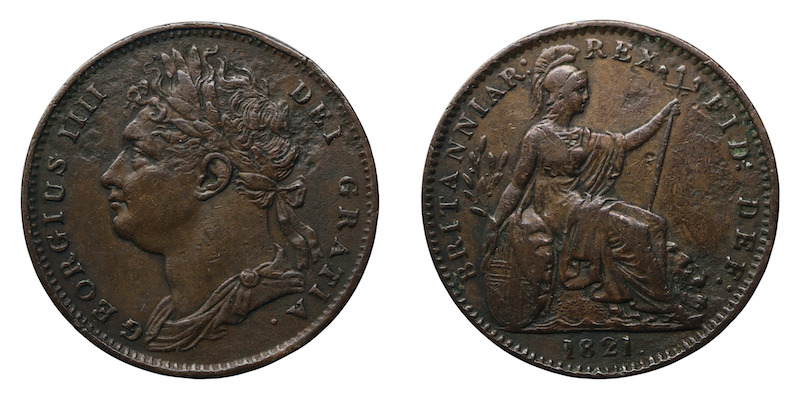 George fourth farthing 1821