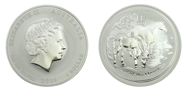 Australia year of the horse silver dollar 2014