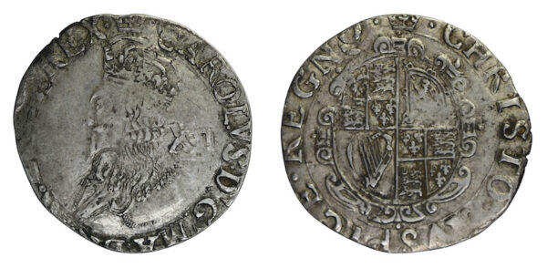 Seventeenth century hammered shillings of charles the first