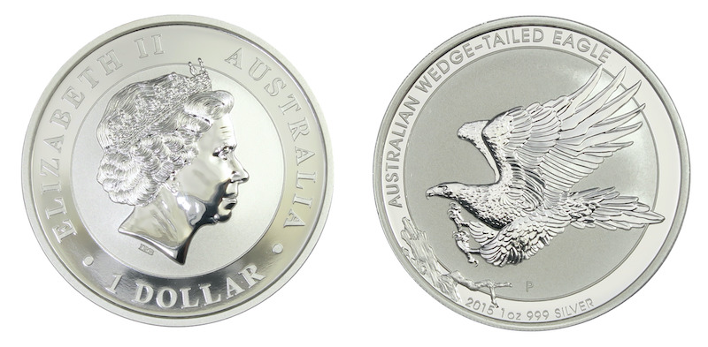 Australia wedge tailed eagle one dollar 2015