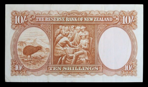 New zealand sterling ten shilling note
