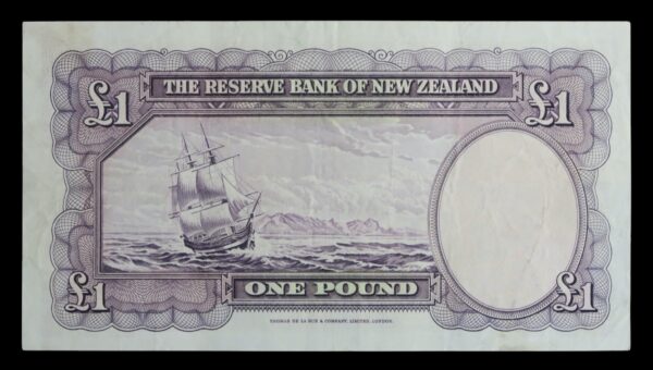 New zealand paper one pound 1952